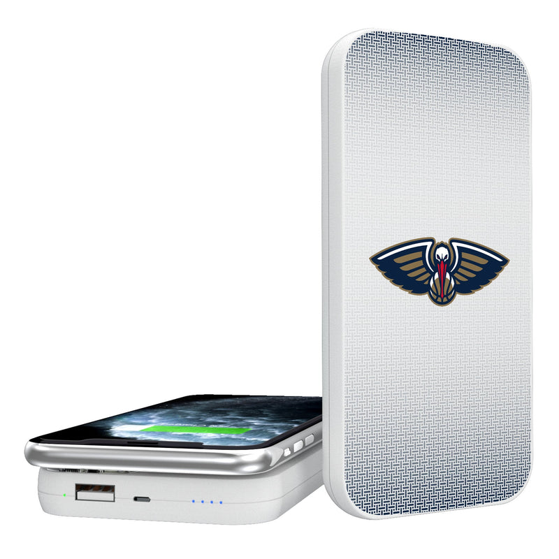 New Orleans Pelicans Linen 5000mAh Portable Wireless Charger