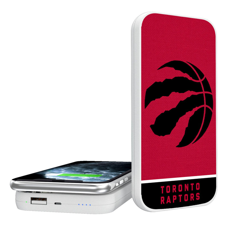 Toronto Raptors Endzone Solid 5000mAh Portable Wireless Charger