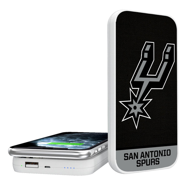 San Antonio Spurs Endzone Solid 5000mAh Portable Wireless Charger