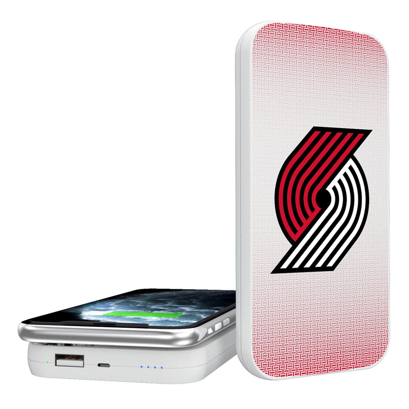 Portland Trail Blazers Linen 5000mAh Portable Wireless Charger