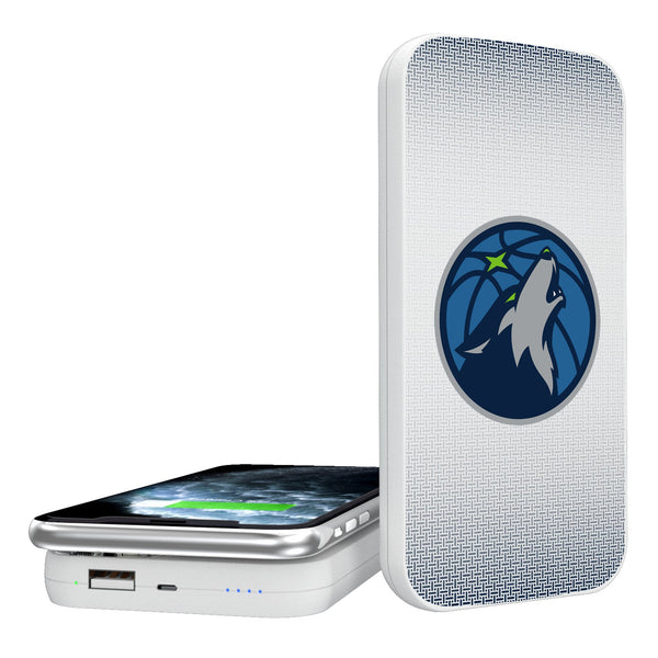 Minnesota Timberwolves Linen 5000mAh Portable Wireless Charger