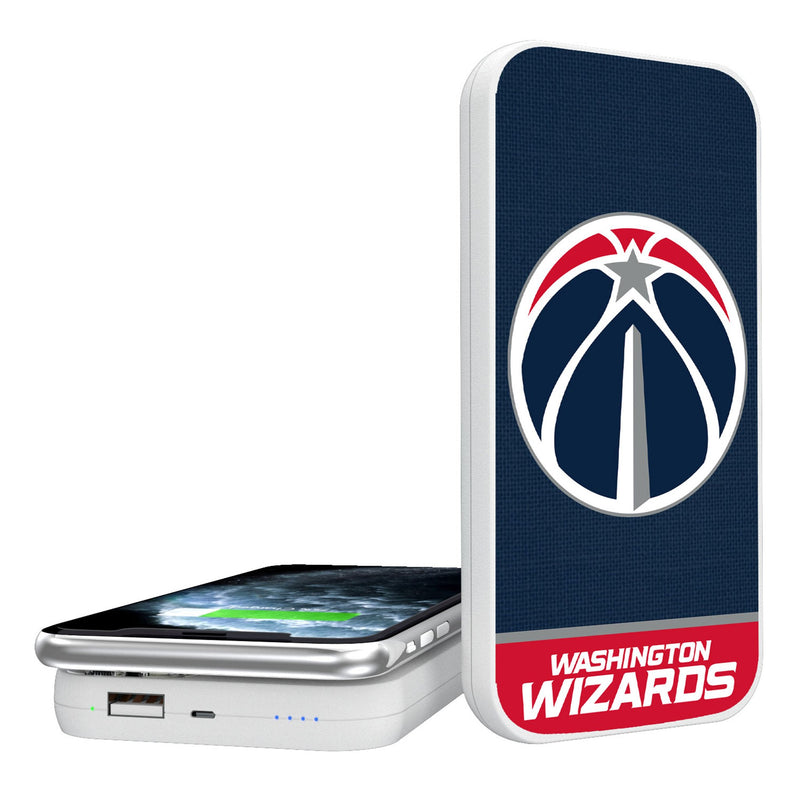 Washington Wizards Endzone Solid 5000mAh Portable Wireless Charger