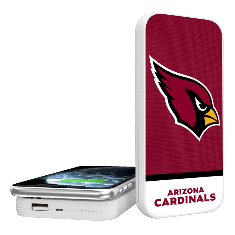 Arizona Cardinals Endzone Solid 5000mAh Portable Wireless Charger