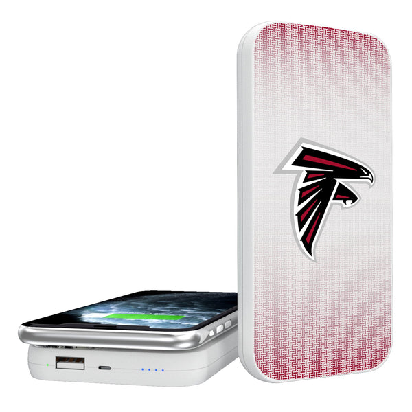 Atlanta Falcons Linen 5000mAh Portable Wireless Charger