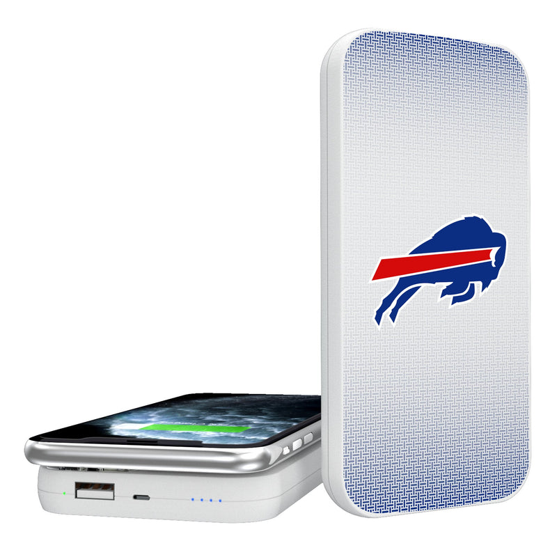 Buffalo Bills Linen 5000mAh Portable Wireless Charger