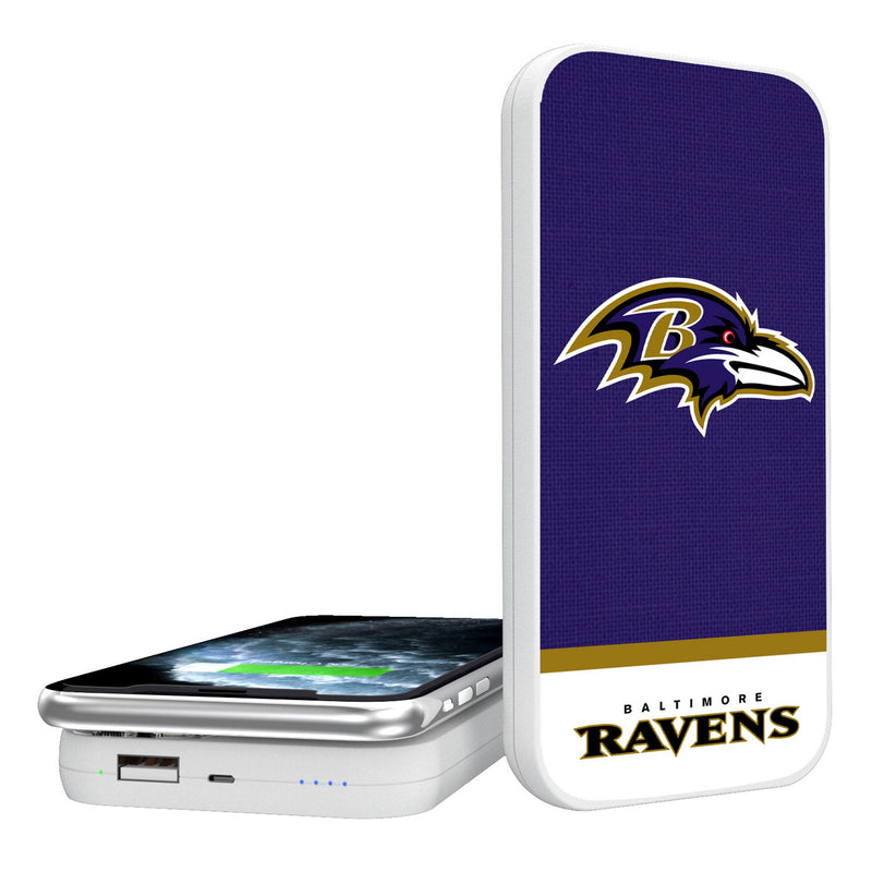 Baltimore Ravens Endzone Solid 5000mAh Portable Wireless Charger