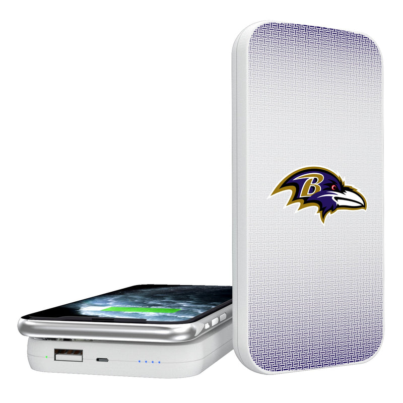 Baltimore Ravens Linen 5000mAh Portable Wireless Charger