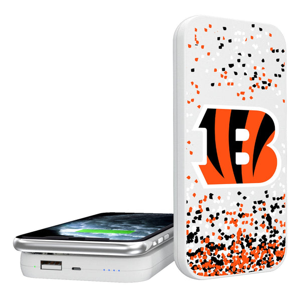 Cincinnati Bengals Confetti 5000mAh Portable Wireless Charger