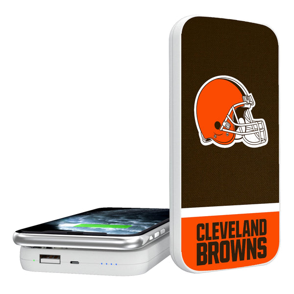 Cleveland Browns Endzone Solid 5000mAh Portable Wireless Charger