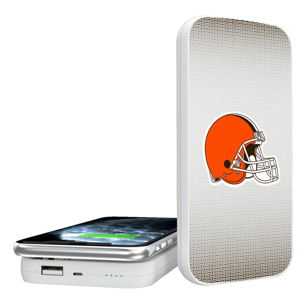 Cleveland Browns Linen 5000mAh Portable Wireless Charger