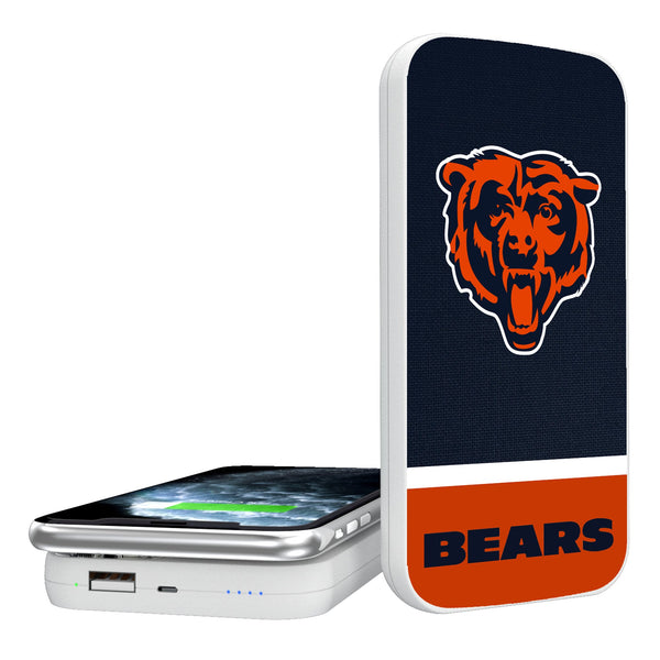 Chicago Bears Endzone Solid 5000mAh Portable Wireless Charger