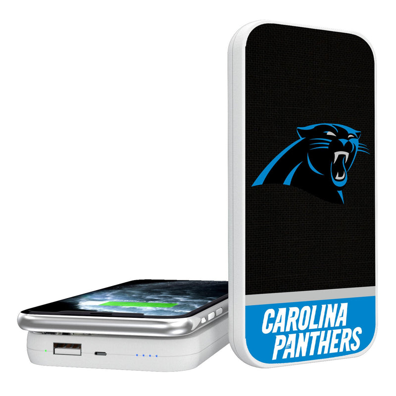 Carolina Panthers Endzone Solid 5000mAh Portable Wireless Charger