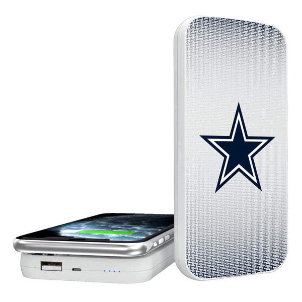 Dallas Cowboys Linen 5000mAh Portable Wireless Charger