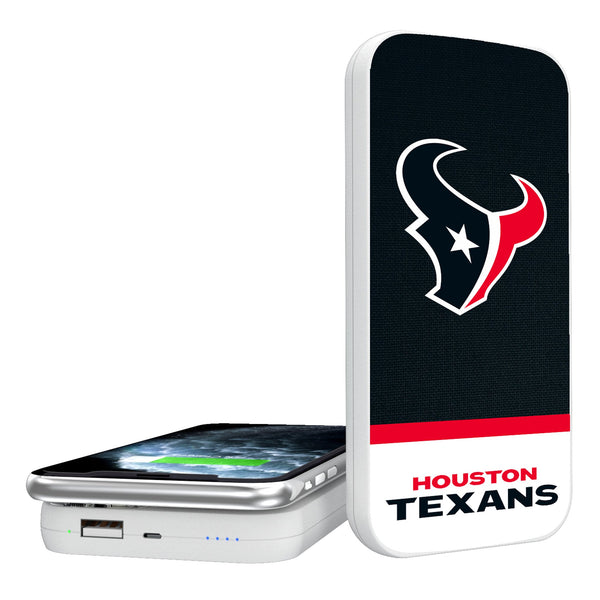 Houston Texans Endzone Solid 5000mAh Portable Wireless Charger