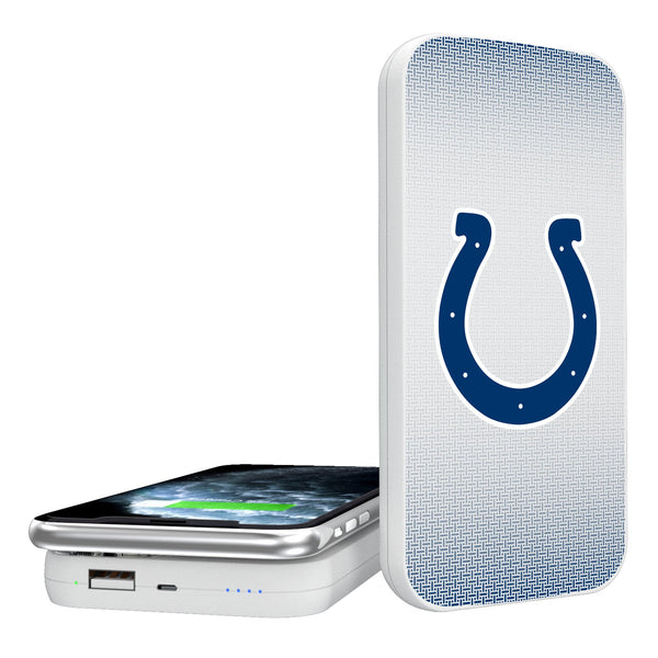 Indianapolis Colts Linen 5000mAh Portable Wireless Charger