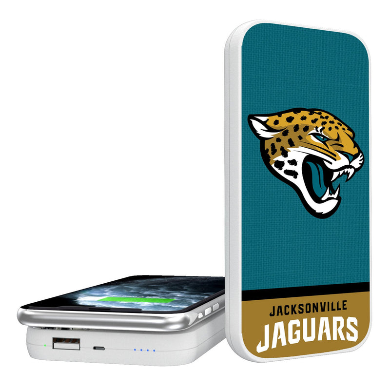 Jacksonville Jaguars Endzone Solid 5000mAh Portable Wireless Charger