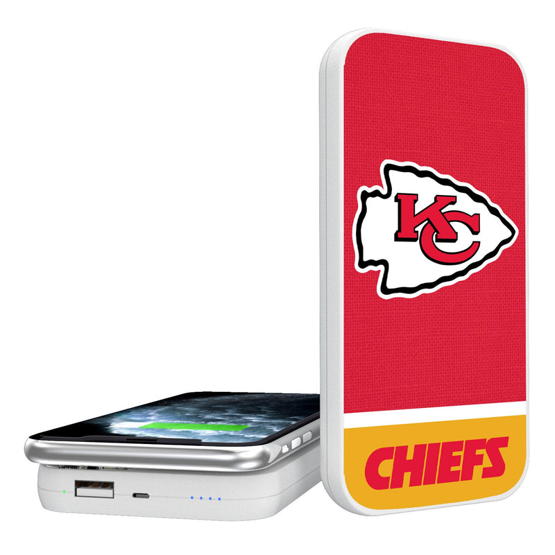 Kansas City Chiefs Endzone Solid 5000mAh Portable Wireless Charger