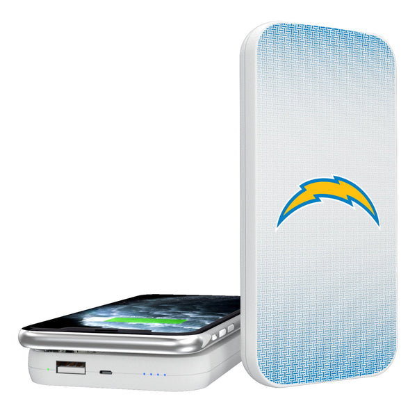 Los Angeles Chargers Linen 5000mAh Portable Wireless Charger