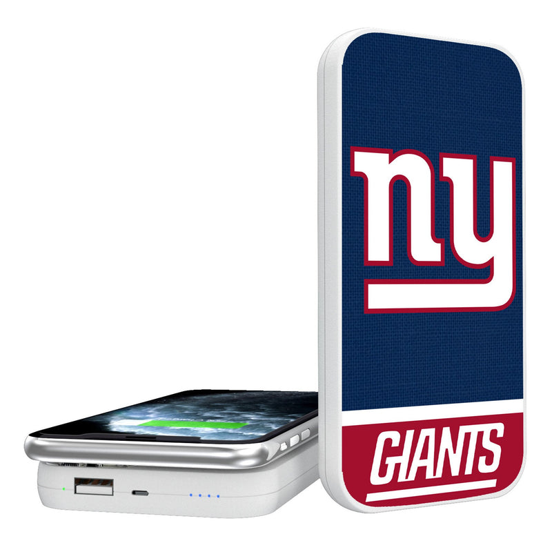 New York Giants Endzone Solid 5000mAh Portable Wireless Charger