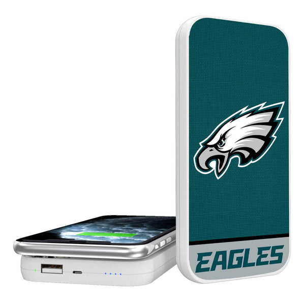 Philadelphia Eagles Endzone Solid 5000mAh Portable Wireless Charger