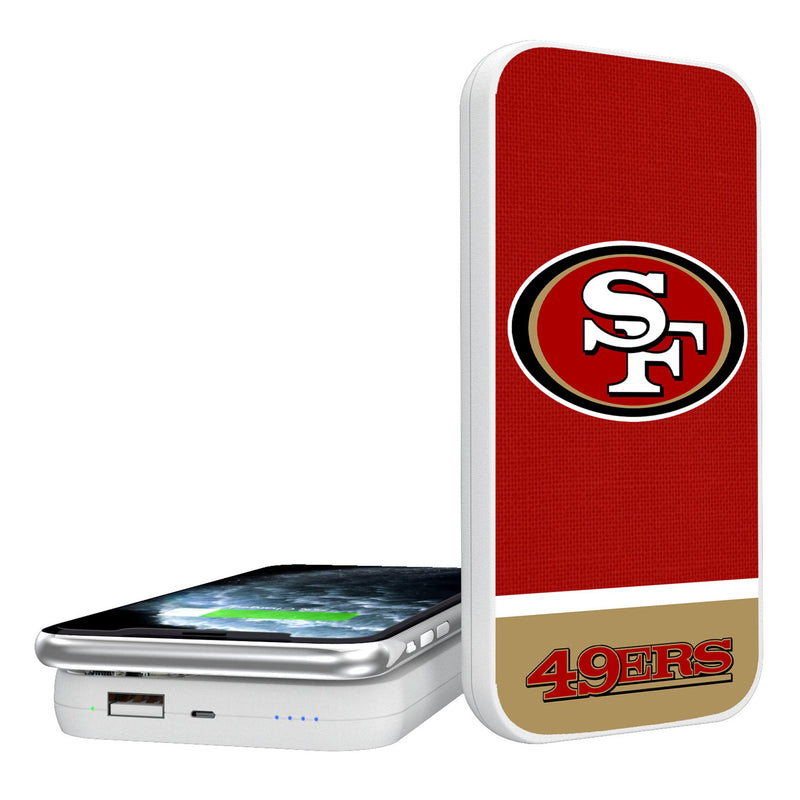 San Francisco 49ers Endzone Solid 5000mAh Portable Wireless Charger