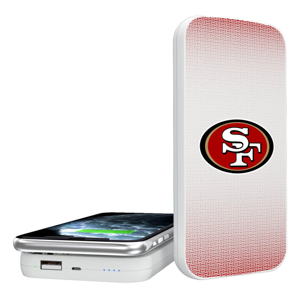 San Francisco 49ers Linen 5000mAh Portable Wireless Charger