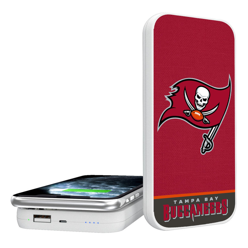 Tampa Bay Buccaneers Endzone Solid 5000mAh Portable Wireless Charger