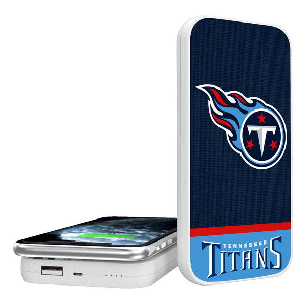 Tennessee Titans Endzone Solid 5000mAh Portable Wireless Charger