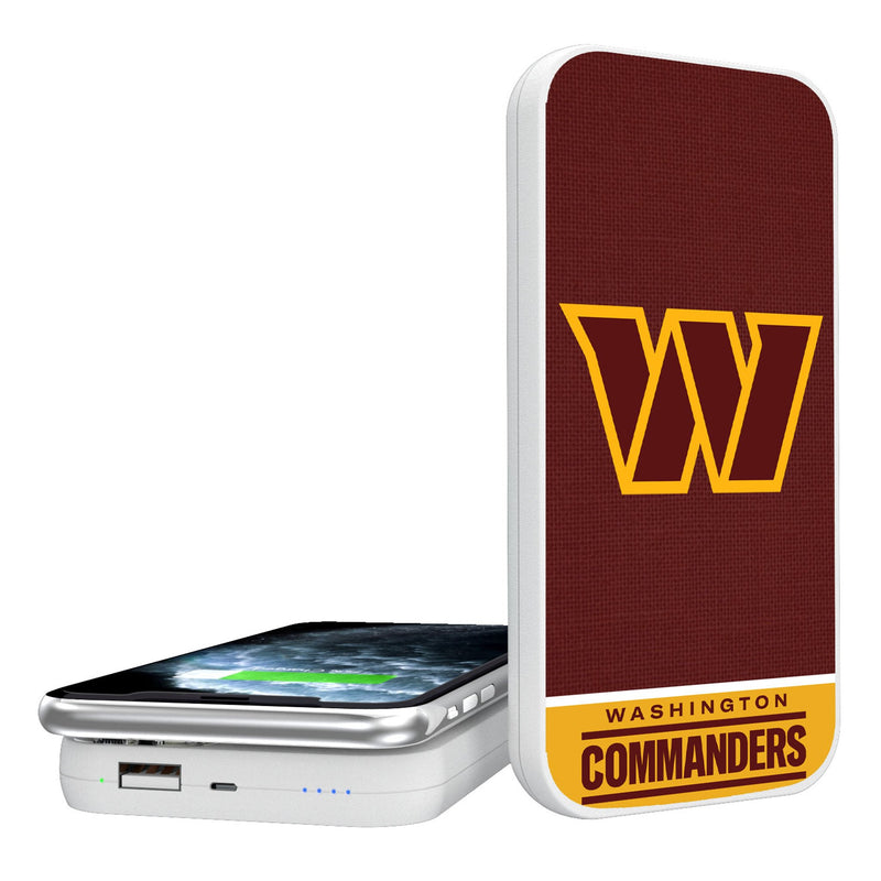 Washington Commanders Endzone Solid 5000mAh Portable Wireless Charger