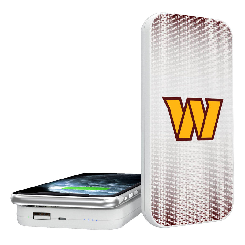 Washington Commanders Linen 5000mAh Portable Wireless Charger