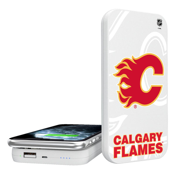 Calgary Flames Monocolor Tilt 5000mAh Portable Wireless Charger