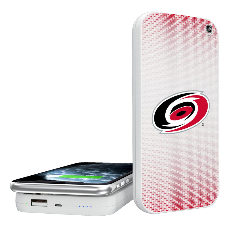 Carolina Hurricanes Linen 5000mAh Portable Wireless Charger