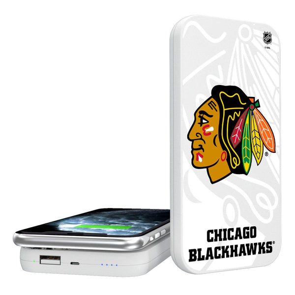 Chicago Blackhawks Monocolor Tilt 5000mAh Portable Wireless Charger