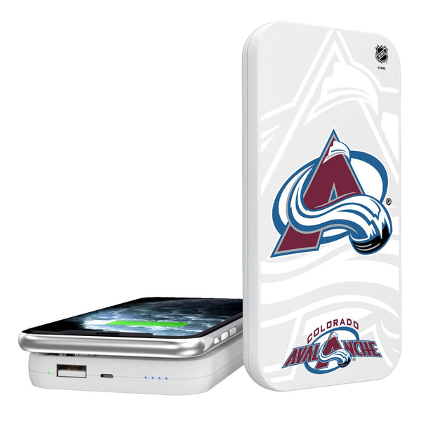 Colorado Avalanche Monocolor Tilt 5000mAh Portable Wireless Charger