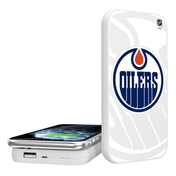 Edmonton Oilers Monocolor Tilt 5000mAh Portable Wireless Charger