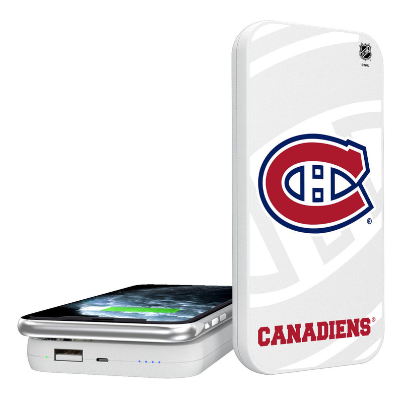 Montreal Canadiens Monocolor Tilt 5000mAh Portable Wireless Charger