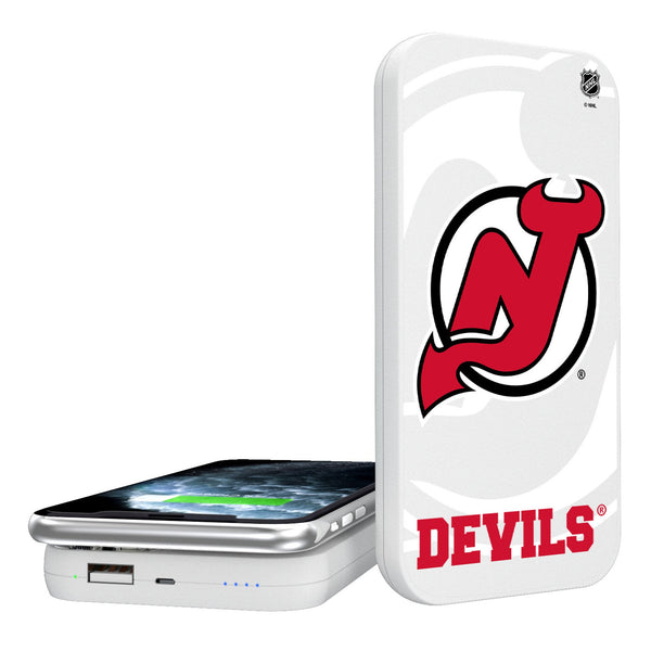 New Jersey Devils Monocolor Tilt 5000mAh Portable Wireless Charger