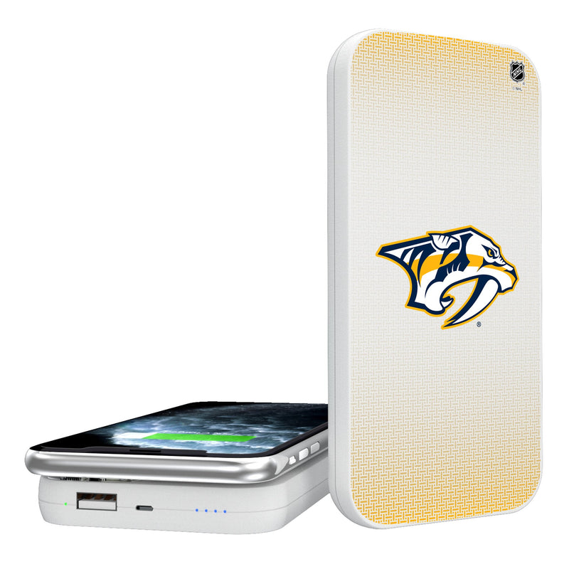 Nashville Predators Linen 5000mAh Portable Wireless Charger