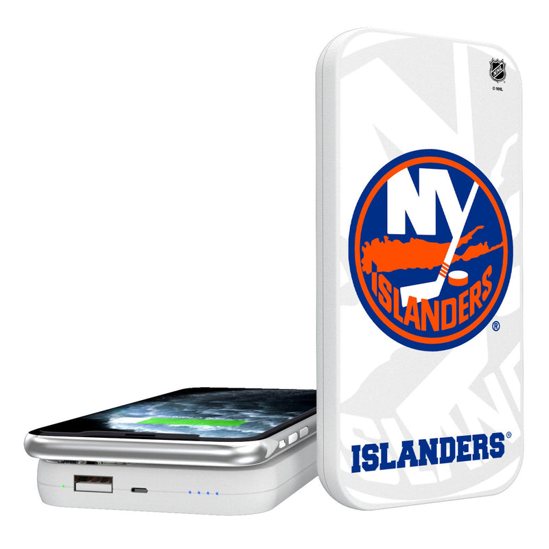 New York Islanders Monocolor Tilt 5000mAh Portable Wireless Charger