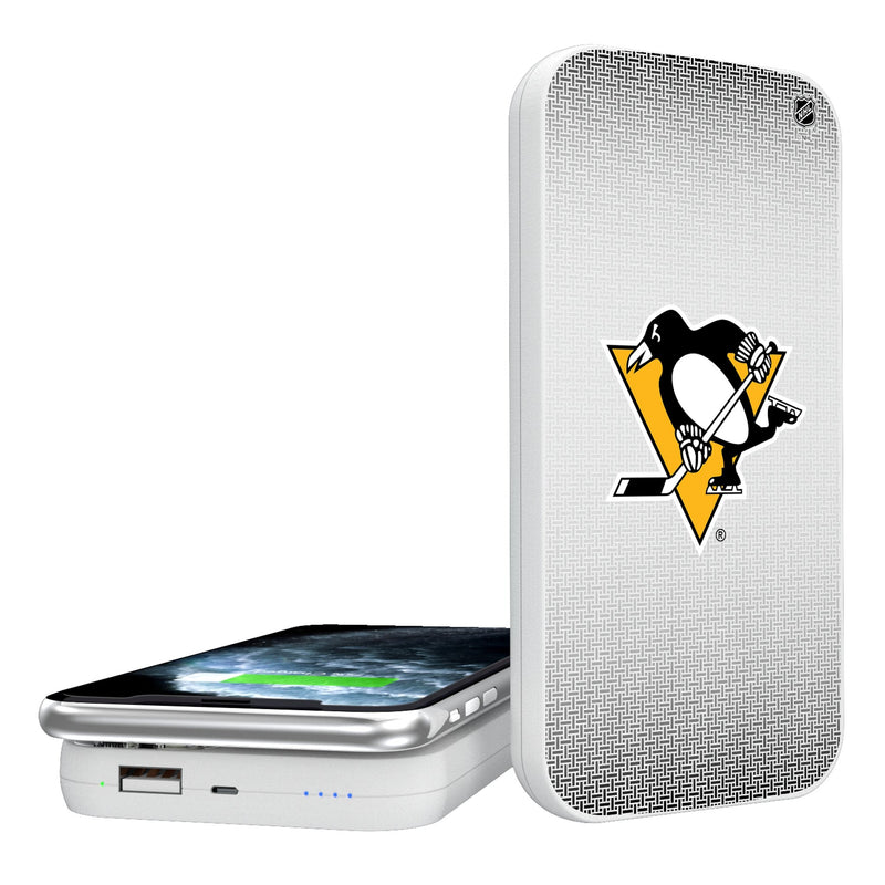 Pittsburgh Penguins Linen 5000mAh Portable Wireless Charger