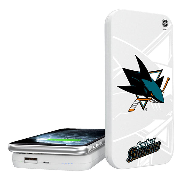 San Jose Sharks Monocolor Tilt 5000mAh Portable Wireless Charger