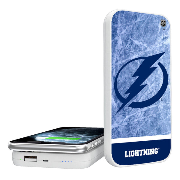 Tampa Bay Lightning Ice Wordmark 5000mAh Portable Wireless Charger