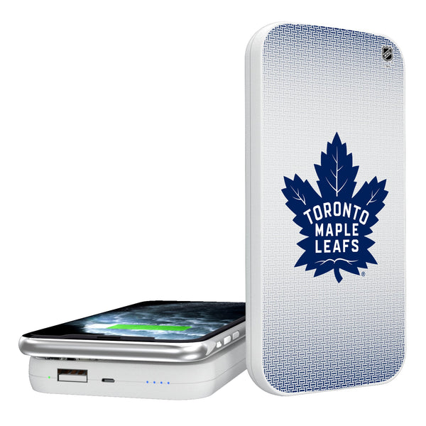 Toronto Maple Leafs Linen 5000mAh Portable Wireless Charger