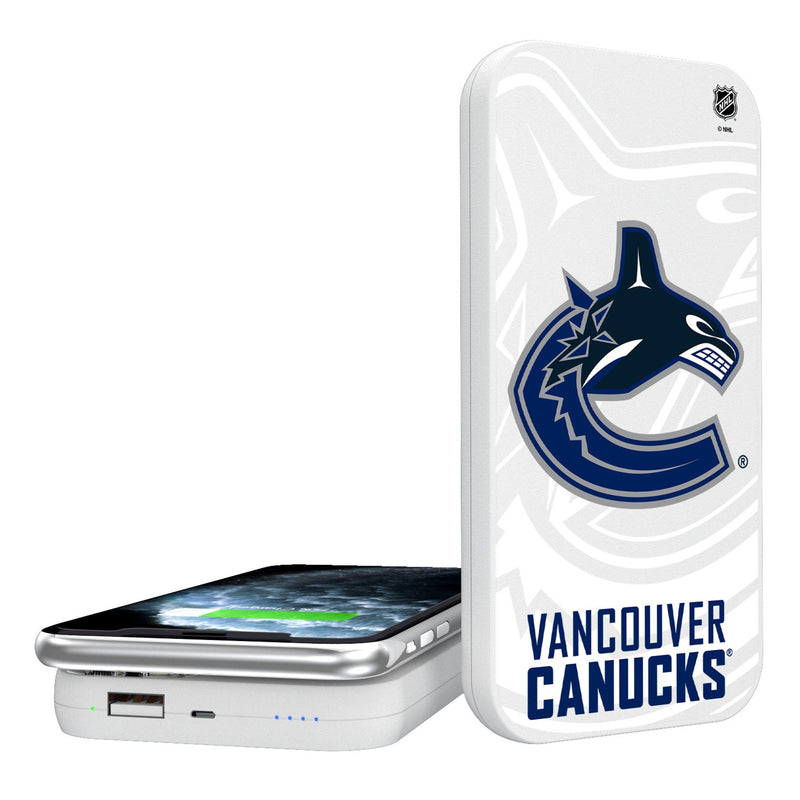 Vancouver Canucks Monocolor Tilt 5000mAh Portable Wireless Charger