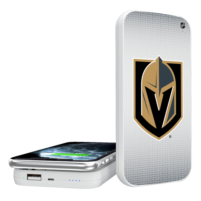 Vegas Golden Knights Linen 5000mAh Portable Wireless Charger