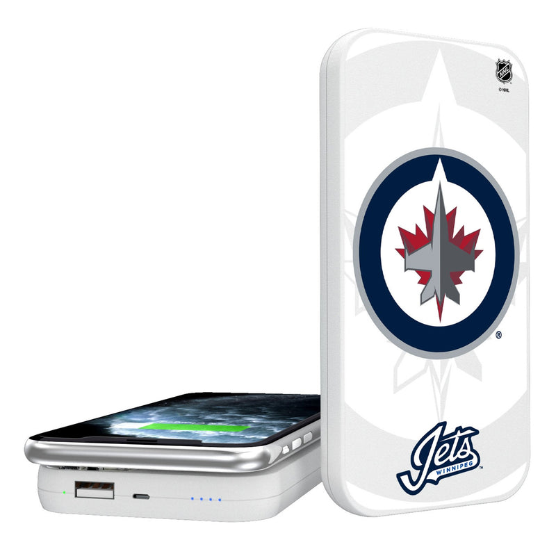 Winnipeg Jets Monocolor Tilt 5000mAh Portable Wireless Charger