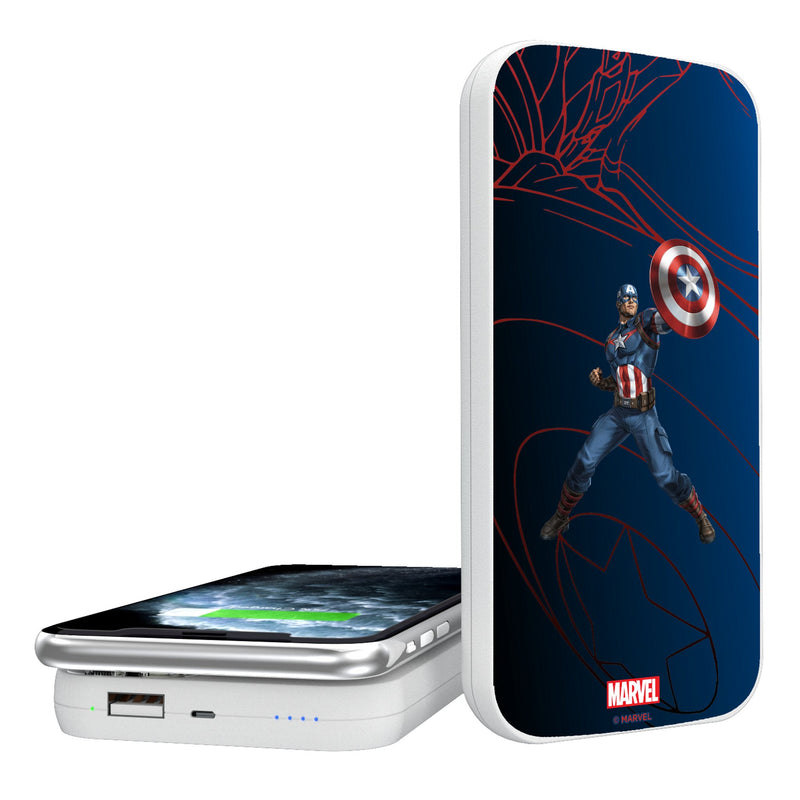 Marvel Avengers Captain America MechLine 5000mAh Portable Wireless Charger