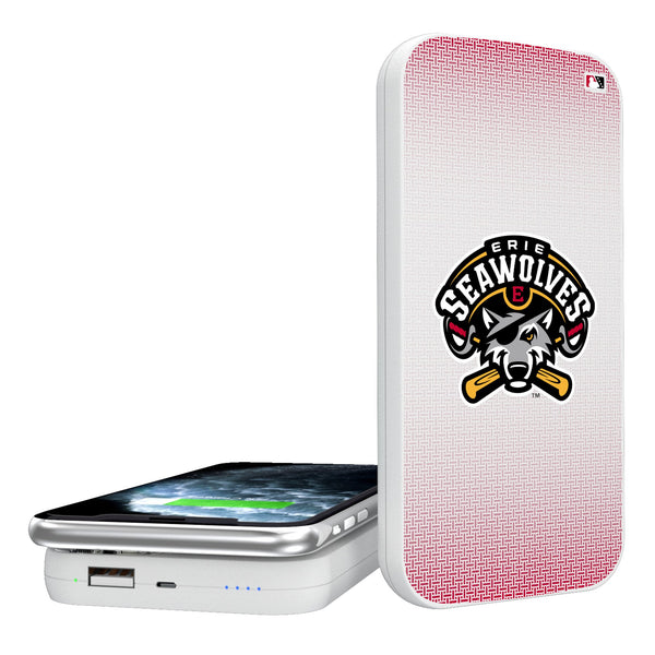 Erie SeaWolves Linen 5000mAh Portable Wireless Charger