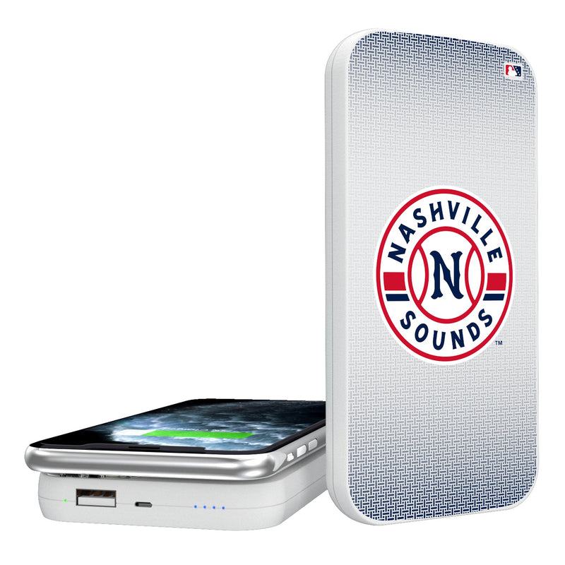 Nashville Sounds Linen 5000mAh Portable Wireless Charger