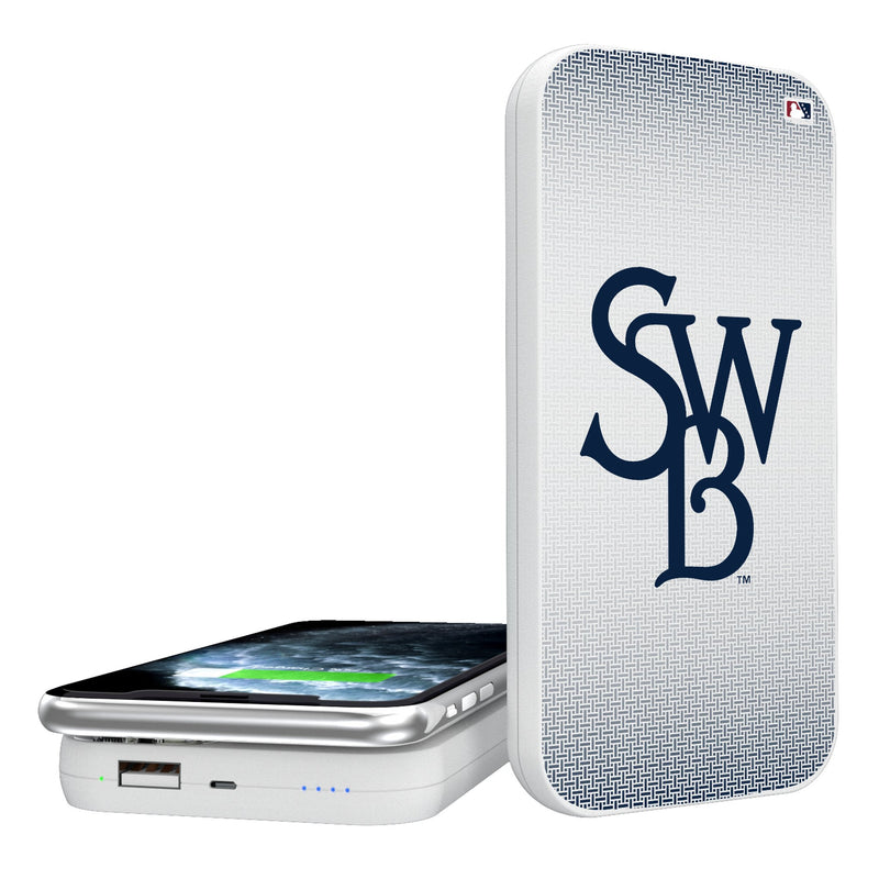 Scranton/Wilkes-Barre RailRiders Linen 5000mAh Portable Wireless Charger